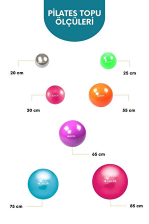 65 Cm Deluxe 160 Cm - 169 Cm Boy Aralığında Olanlar Için Uygun Siyah Pilates Topu Ve Pompa Seti