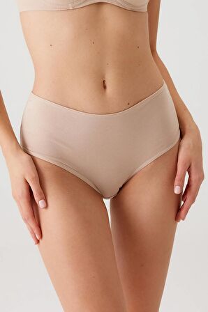 Kadın 3'lü Ekonomik Paket Siyah-beyaz-ten 2033 Maxi Cut Pamuklu Basic Külot