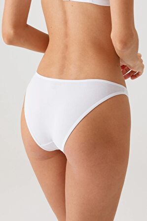 Kadın 5'li Ekonomik Paket Siyah-lacivert-bordo-pudra-ekru 2055 Basic Brief Pamuklu Külot