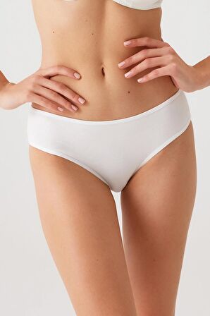 Pierre Cardin Beyaz, Ten, Siyah Classic Brief Normal Bel Kadın 5 Li Külot