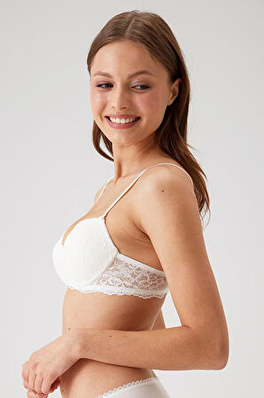 Pierre Cardin 6200 Ekru Madrid Balenli Desteksiz Sütyen