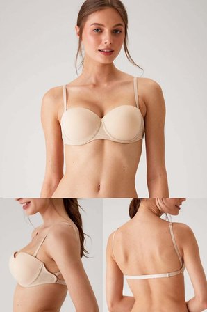 Ten 6027 Pisa Push-up Straplez Multi Function Sütyen