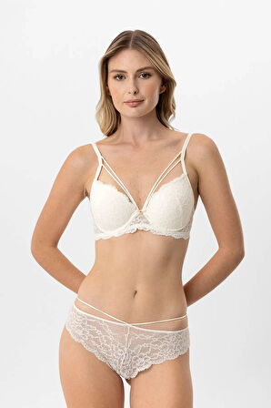 Pierre Cardin Soft Push Up Kaplı Dantelli Sütyen Takım