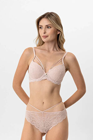 Pierre Cardin Soft Push Up Kaplı Dantelli Sütyen Takım
