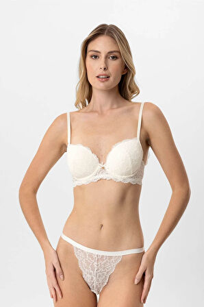 Pierre Cardin Boş Kaplı Sırt Dantel Detaylı Sütyen Takımı