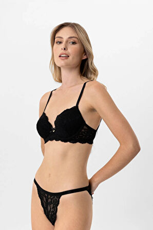 Pierre Cardin Boş Kaplı Sırt Dantel Detaylı Sütyen Takımı