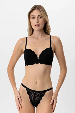 Pierre Cardin Boş Kaplı Sırt Dantel Detaylı Sütyen Takımı