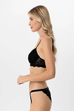 Pierre Cardin Boş Kaplı Sırt Dantel Detaylı Sütyen Takımı