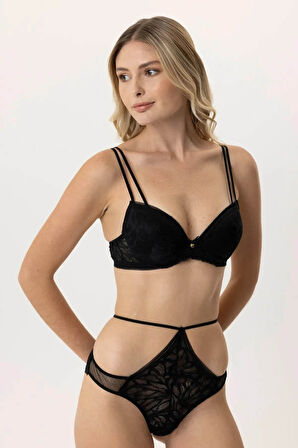 Pierre Cardin Dantelli Soft Push Up Sütyen Takım