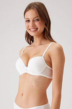 Bordo 4821 Biella Soft Push Up Dolgulu Çiçekli Bralet Sütyen Takimi / Iç Çamasir Takim