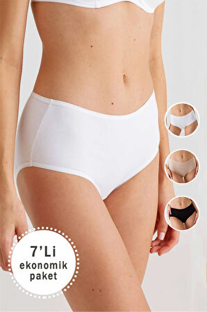 7'li Ekonomik Paket 2073 Maxi Cut Pamuklu Basic Külot
