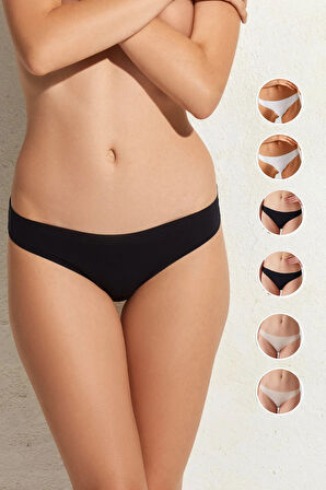 6'lı Ekonomik Paket Lazer Kesim Clean Cut Seamless İz Yapmayan Classic Micro Brief