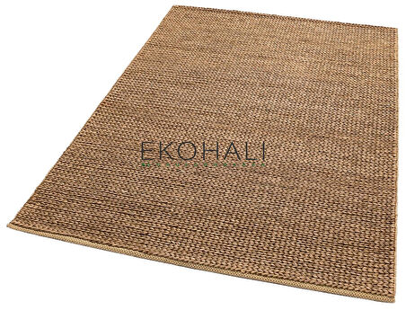 Choti Koleksiyonu Jüt ile üretilen el dokuma sisal kilim Kahverengi