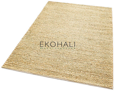 Choti Koleksiyonu Jüt ile üretilen el dokuma sisal kilim Krem