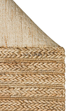 Choti Koleksiyonu Jüt ile üretilen el dokuma sisal kilim Natural