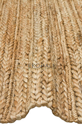 Choti Koleksiyonu Jüt ile üretilen el dokuma sisal kilim Natural