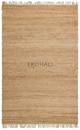Echo Koleksiyonu Jüt ile üretilen el dokuma sisal kilim Natural ECH02