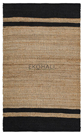 Echo Koleksiyonu Jüt ile üretilen el dokuma sisal kilim Natural ECH07