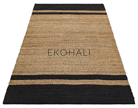 Echo Koleksiyonu Jüt ile üretilen el dokuma sisal kilim Natural ECH07