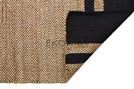 Echo Koleksiyonu Jüt ile üretilen el dokuma sisal kilim Natural ECH07