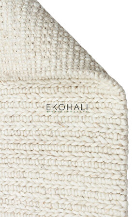 Jade Koleksiyonu Yün ile üretilen örme el halısı JD 07 L.Beige