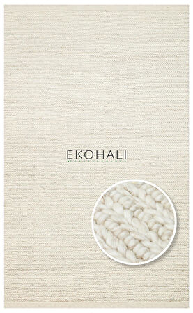 Jade Koleksiyonu Yün ile üretilen örme el halısı JD 07 L.Beige