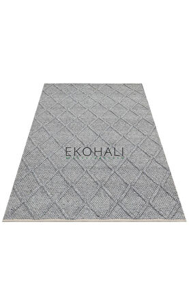 Jade Koleksiyonu Yün ile üretilen örme el halısı Diamond Grey