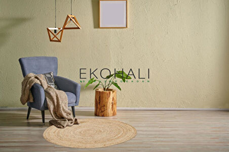 Juno Koleksiyonu Jüt ile üretilen el dokuma sisal kilim ECH 01R Natural