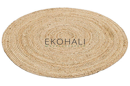 Juno Koleksiyonu Jüt ile üretilen el dokuma sisal kilim ECH 01R Natural