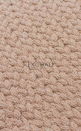 Patna Koleksiyonu Jüt Örgü Halı PTN 18 Beige Q