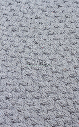 Patna Koleksiyonu Jüt Örgü Halı PTN 18 Grey Q