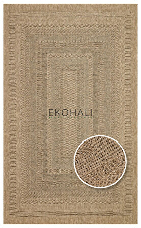 Salda Koleksiyonu iç ve Dış Mekan Kullanımına Uygun Jüt Görünümlü Yumuşak Dokulu Sisal Kilim SLD 02 Natural