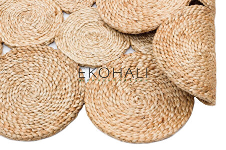Solo Koleksiyonu Jüt ile üretilen el dokuma sisal kilim CA-111 Natural XW