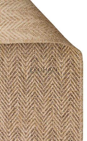 Ventura Koleksiyonu Örgülü Naturel Dekoratif Halı VNT 02 Natural Mocha