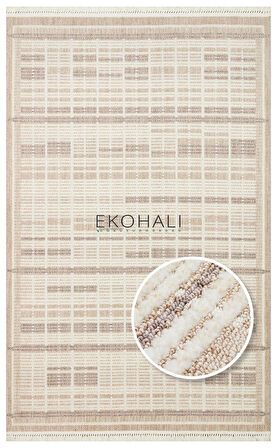 Joy Koleksiyonu Yumuşak Dokulu Tozsuz Halı JOY 04 Beige Grey
