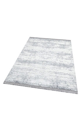 Sateen Koleksiyonu Makinede yıkanabilen, kolay kullanımlı kaymaz taban halı ST01 Gri