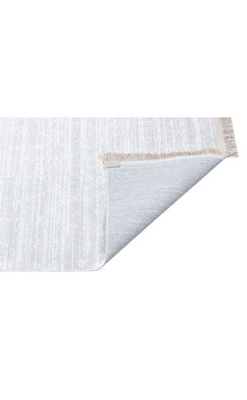 Sateen Koleksiyonu Makinede yıkanabilen, kolay kullanımlı kaymaz taban halı ST09 Gri