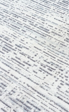 Sateen Koleksiyonu Makinede yıkanabilen, kolay kullanımlı kaymaz taban halı ST101 Açık Gri