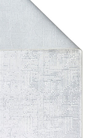 Sateen Koleksiyonu Makinede yıkanabilen, kolay kullanımlı kaymaz taban halı ST109 Krem Gri