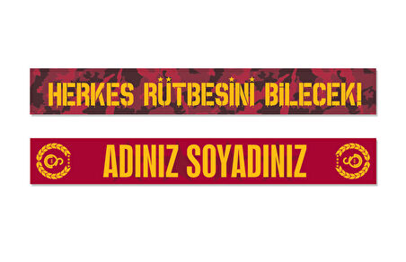 U88036 Kişiye Özel Rütbe Şal Atkı