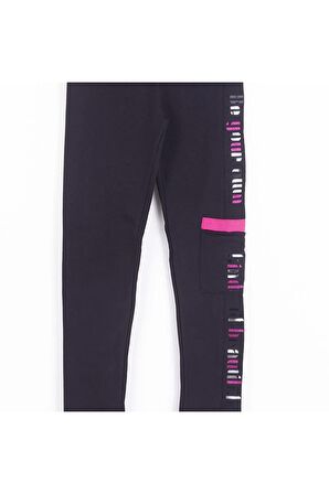 Kız Çocuk İkili Takım Simli City Fuşya Glance  