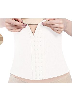 Kadın Beyaz Agraflı Bel Korsesi