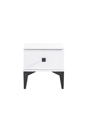 White Genç Odası - 4 Kapılı Dolap, Karyola, Komodin