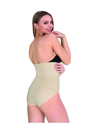 Kadın Ten Yüksek Bel Slip Korse