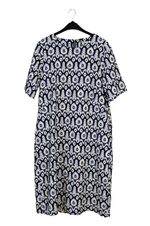 3822 SEDNA KİLİM DESEN ELBİSE