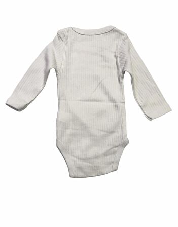 Rany Baby Body Uzun Kol Rap. İnterlok Beyaz