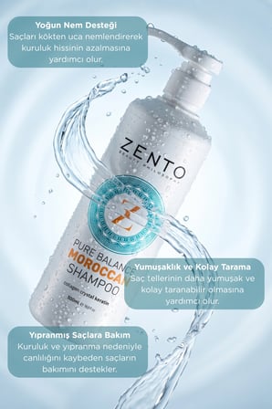 Zento Precıous Moroccan Onarıcı Nem Veren Saç Bakım Şampuan 500 ml 