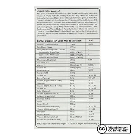 Ligone Beta-Glucan Probiotic Multivitamin 60 Kapsül - AROMASIZ