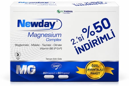 Newday Magnezyum Complex Kofre 2 x 60 Kapsül