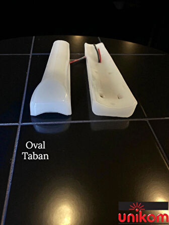 UNİKOM 10'LU PAKET 20 CM -24V -OVAL TABAN - GÜN IŞIĞI 3000K TENTE LED AYDINLATMA ARMATÜR 